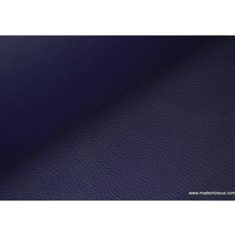 Tissu Simili cuir ameublement rigide MARINE