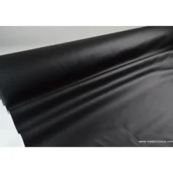 Tissu Simili cuir ameublement rigide noir