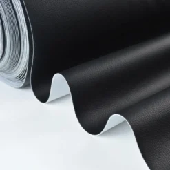 Tissu Simili cuir ameublement rigide noir
