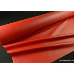 Tissu Simili cuir ameublement rigide rouge