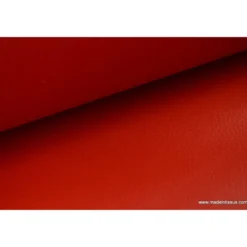 Tissu Simili cuir ameublement rigide rouge