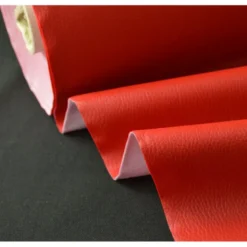 Tissu Simili cuir ameublement rigide rouge