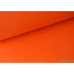 Tissu Simili cuir ameublement rigide orange