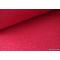 Tissu Simili cuir ameublement rigide fuchsia