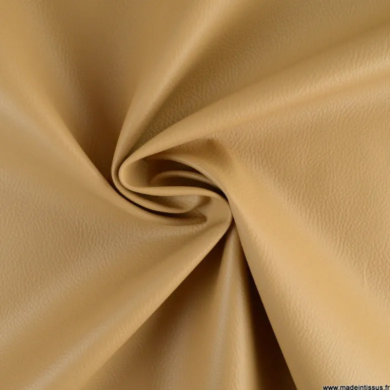 Tissu simili cuir Beige
