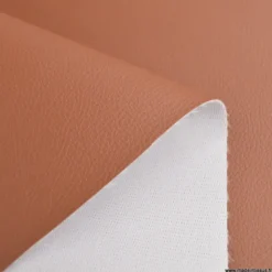 Tissu simili cuir, non feu, pour sellerie automobile beige foncé