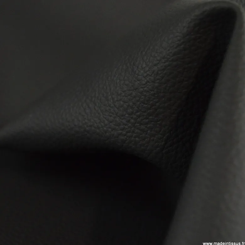 Tissu simili cuir, non feu, pour sellerie automobile anthracite