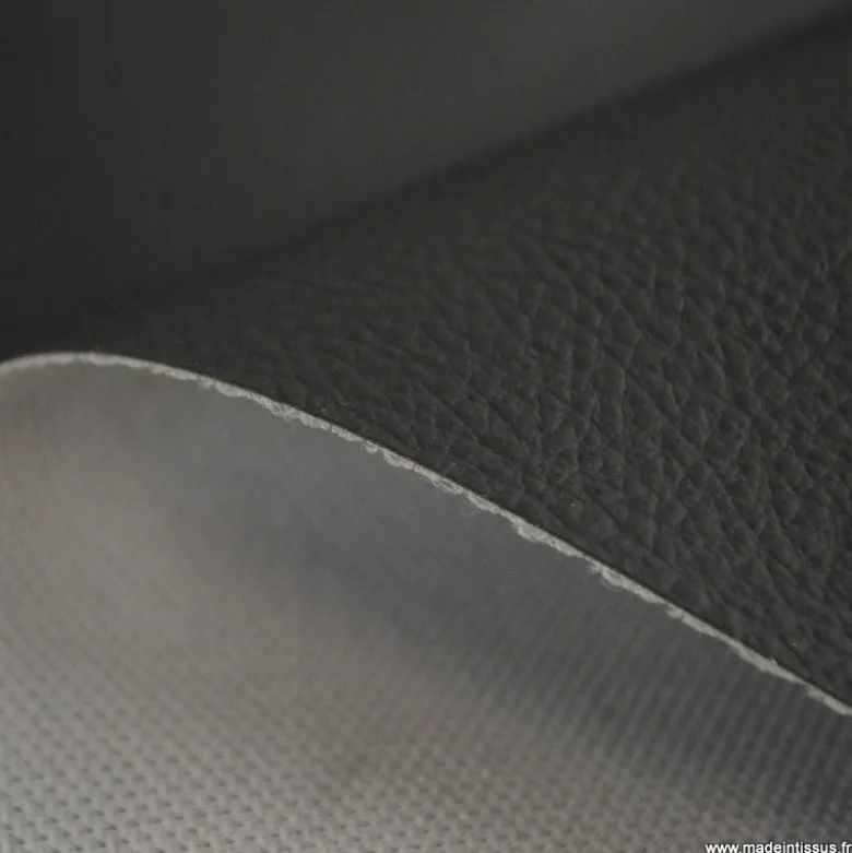 Tissu simili cuir, non feu, pour sellerie automobile anthracite