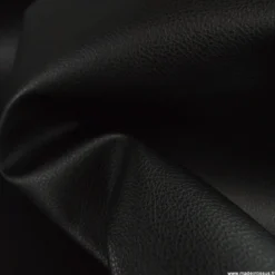 Tissu simili cuir non feu, sellerie automobile noir