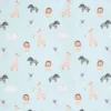 Tissu Softshell motifs animaux fond menthe clair