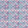 Tissu Softshell motifs écailles de sirènes rose et bleu