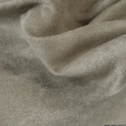 Tissu suédine ameublement habillement gris
