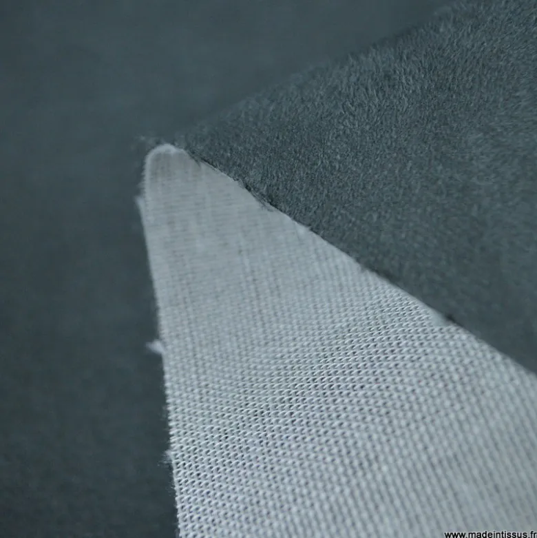 Tissu suédine anthracite pour siège automobile et ameublement