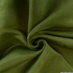 Tissu suedine ameublement habillement kaki