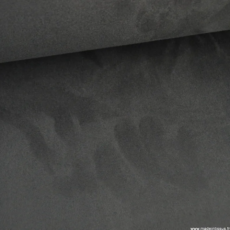 Tissu suedine pour ciel de toit gris foncé