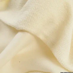 Tissu sweat French terry uni écru - OEKO TEX