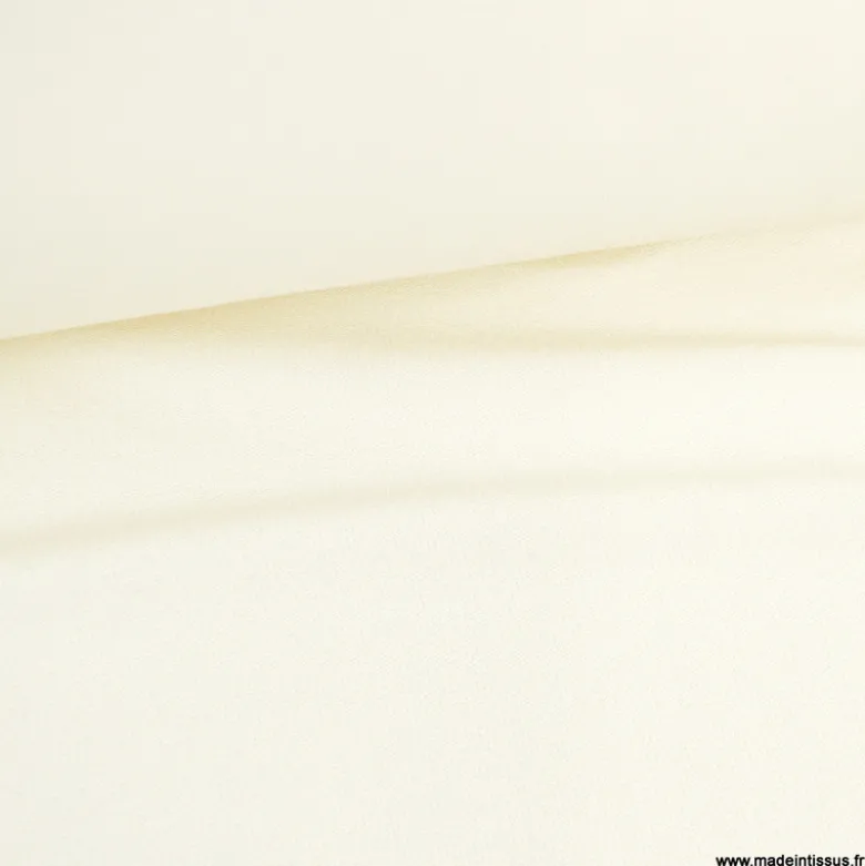 Tissu sweat French terry uni écru - OEKO TEX