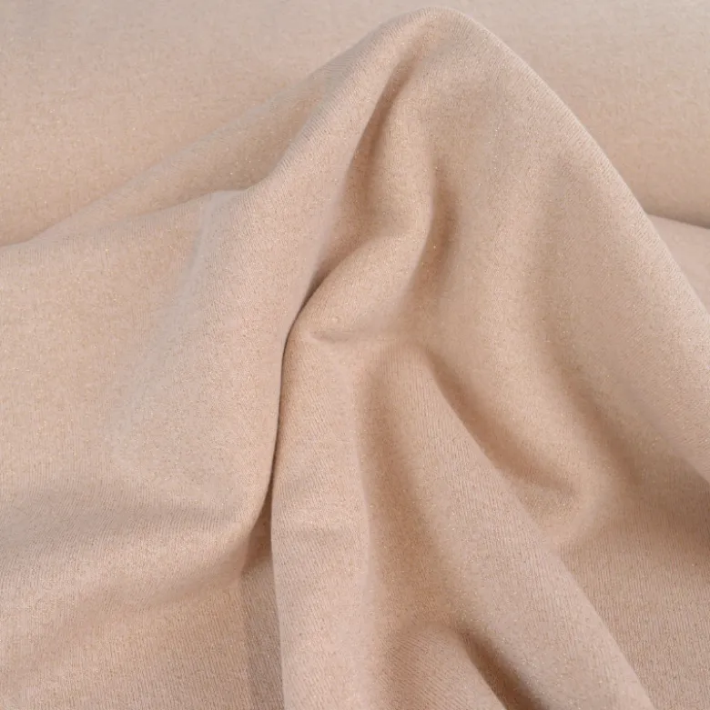 Tissu sweat lurex rose gold - OEKO TEX