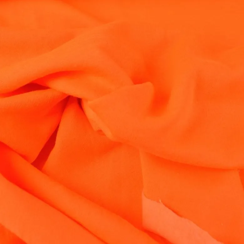 Tissu sweat molleton américain Orange fluo - Largeur 190 cm