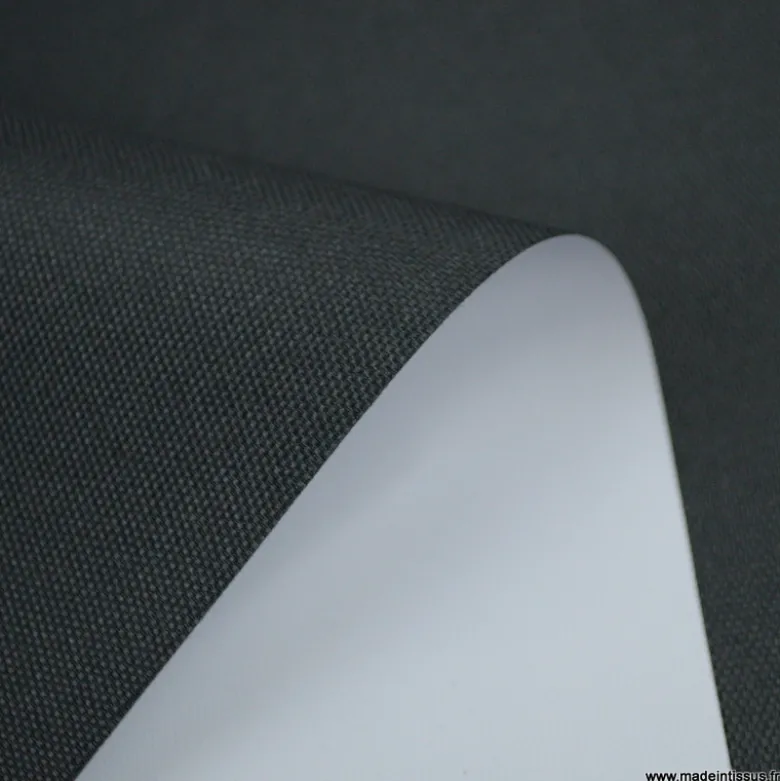 Tissu étanche oxford noir laminé blanc- étanche & respirant