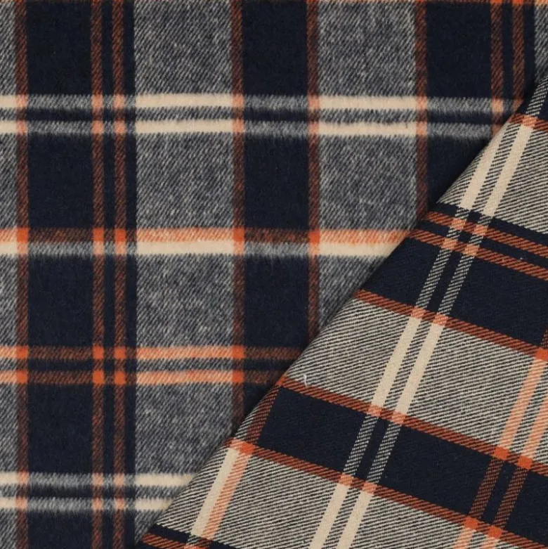 Tissu Tartan Écossais Loch Ness – Bleu marine
