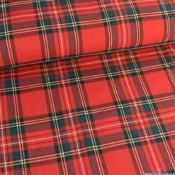 Tissu Tartan écossais rouge