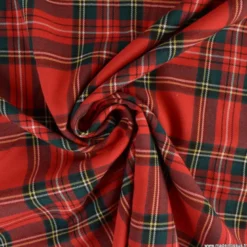 Tissu Tartan écossais rouge