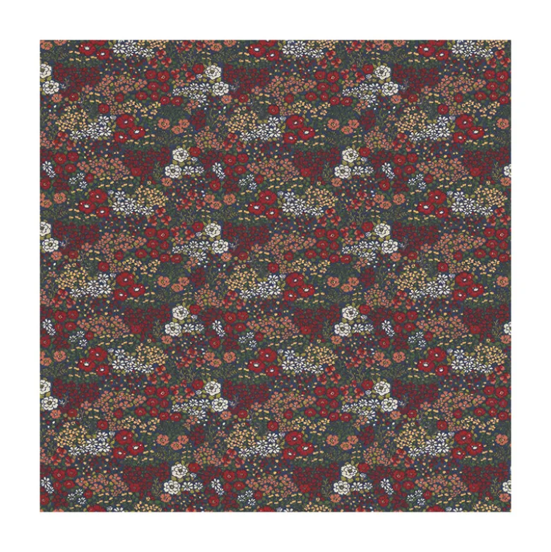 Tissu toile aspect lin Flower Mix - OEKO TEX