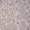 Tissu toile aspect lin – Motif oiseaux & feuillage