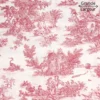 Tissu Toile de Jouy mini pastorale Rouge et blanc - Grande Largeur