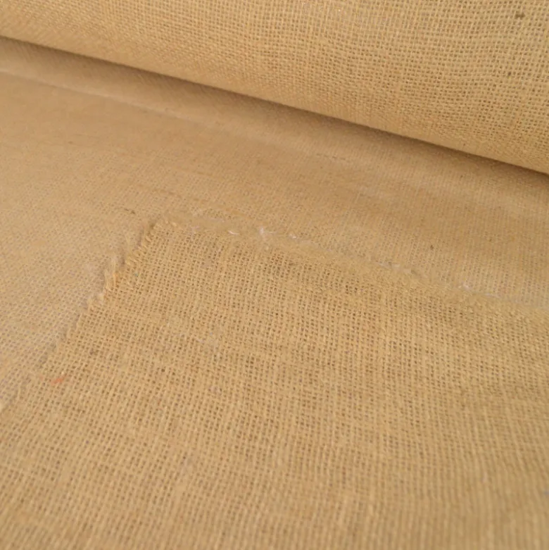 Tissu Toile de Jute Naturel contrecollée d'un film plastique