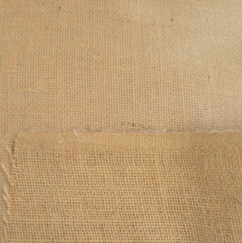 Tissu Toile de Jute Naturel contrecollée d'un film plastique