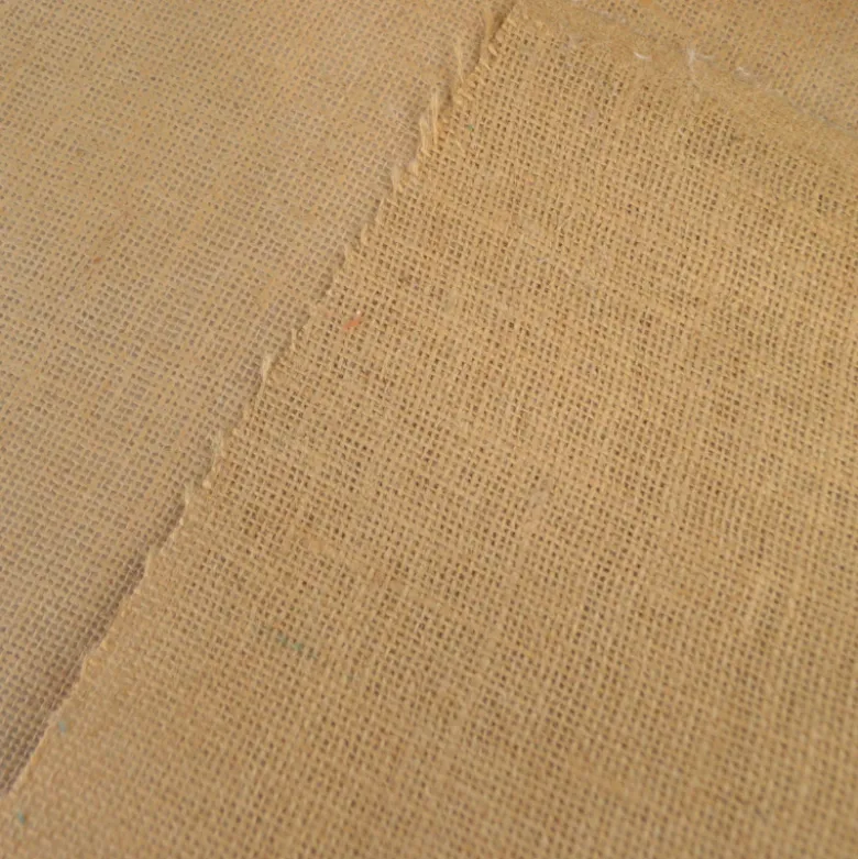 Tissu Toile de Jute Naturel contrecollée d'un film plastique