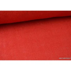 Tissu Toile de Jute Rouge