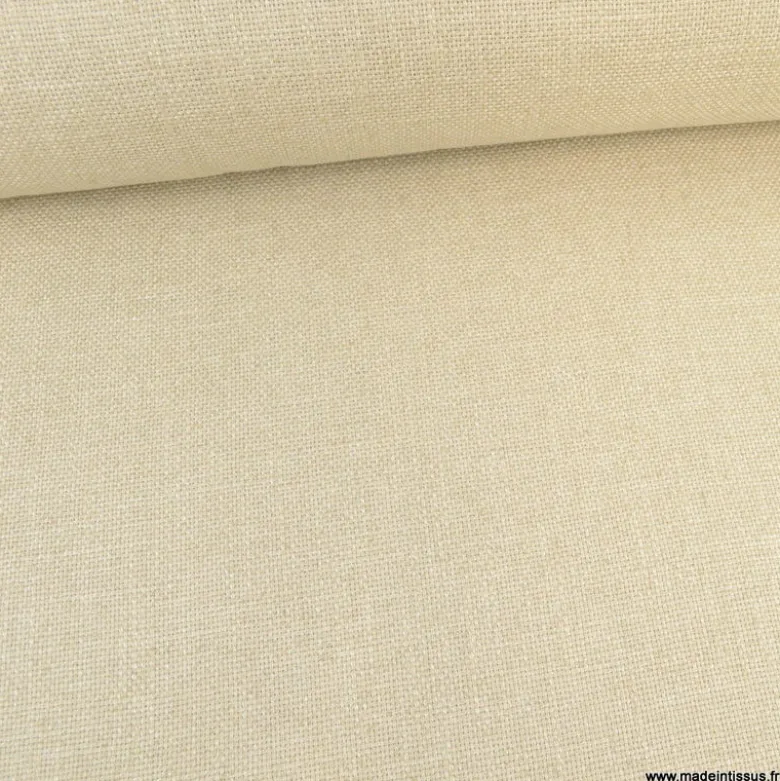 Tissu toile de lin Charlotte coloris écru