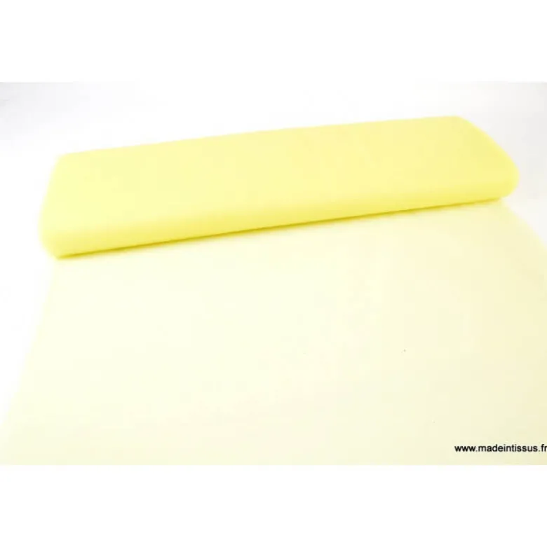 Tissu Tulle souple coloris jaune fluo en 280cm.