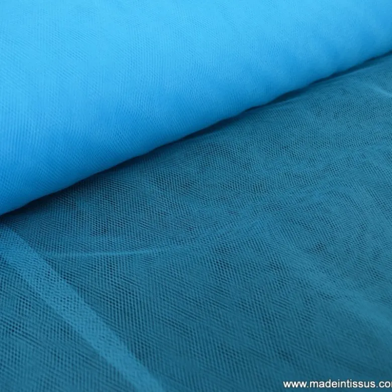 Tissu Tulle souple robe de mariée turquoise en 3.00m de large .