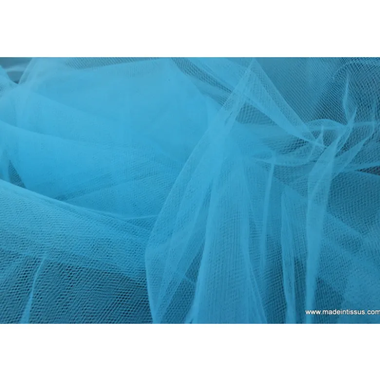 Tissu Tulle souple robe de mariée turquoise en 3.00m de large .