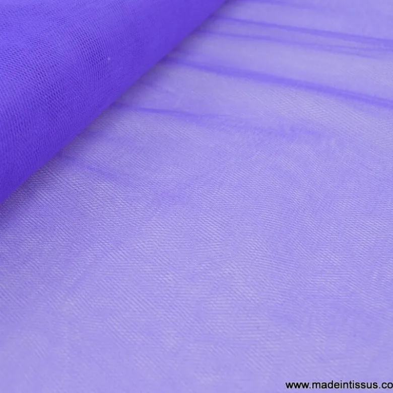 Tissu Tulle souple robe de mariée Violet en 3.00m de large .