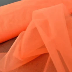 Tissu Tulle souple robe de mariée orange en 3.00m de large