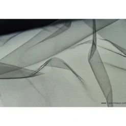 Tissu Tulle souple robe de mariée noir en 3.00m de large .