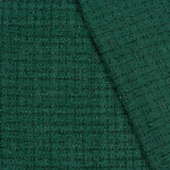 Tissu tweed effet lurex vert sapin - Imani