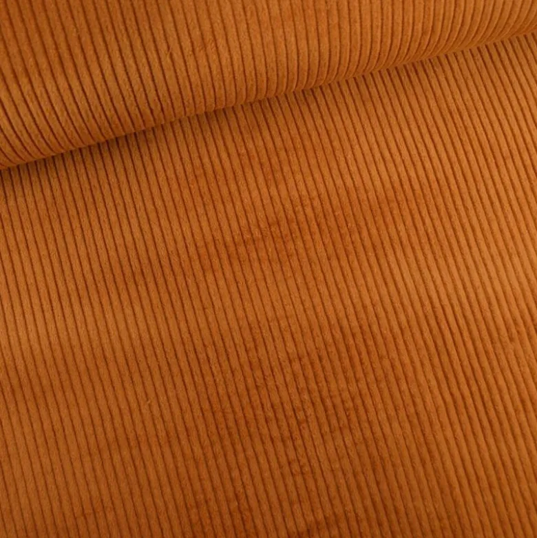 Tissu Velours cotelé grosses côtes Ecureuil - OEKO TEX
