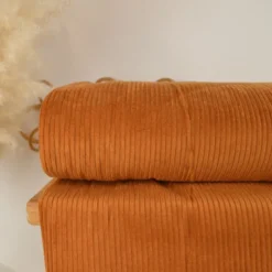 Tissu Velours cotelé grosses côtes Ecureuil - OEKO TEX