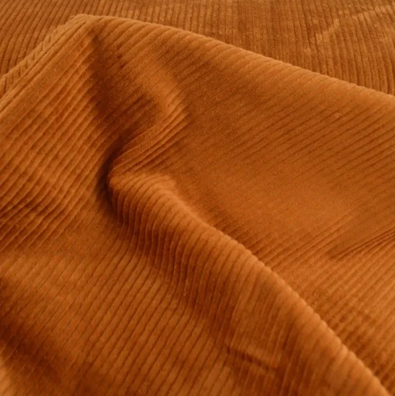Tissu Velours cotelé grosses côtes Ecureuil - OEKO TEX