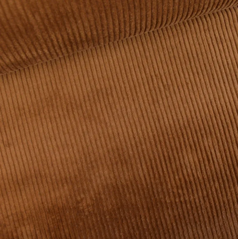 Tissu Velours cotelé grosses côtes Caramel - OEKO TEX