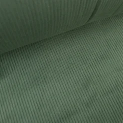 Tissu Velours cotelé grosses côtes vert kaki - OEKO TEX