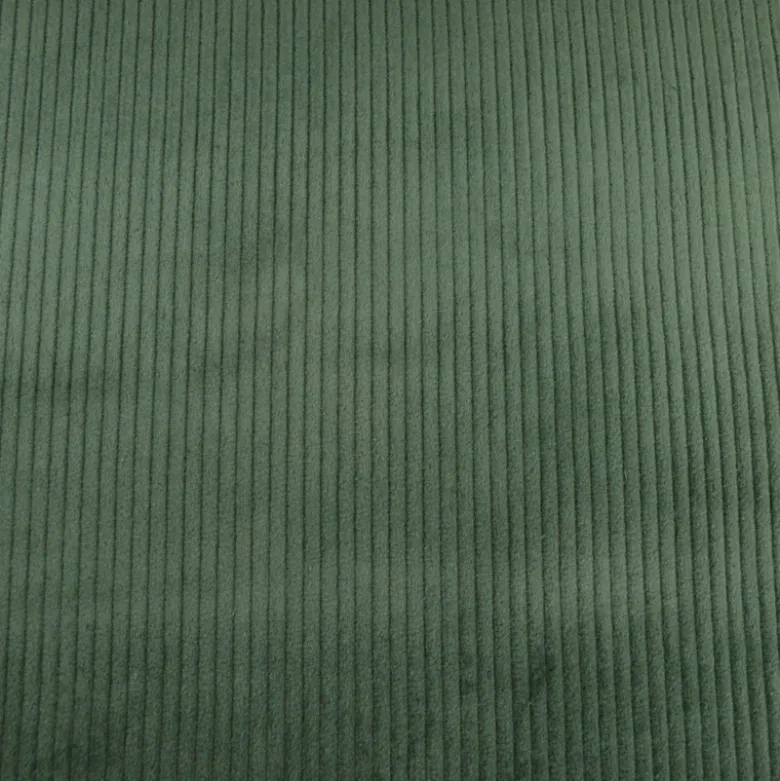 Tissu Velours cotelé grosses côtes vert kaki - OEKO TEX