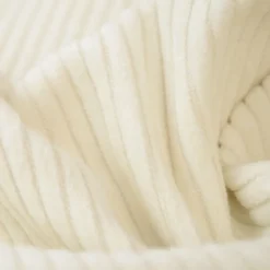 Tissu Velours cotelé grosses côtes Ivoire - OEKO TEX