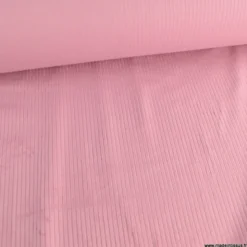 Tissu Velours cotelé grosses côtes Vieux Rose - OEKO TEX